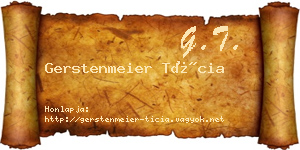 Gerstenmeier Tícia névjegykártya